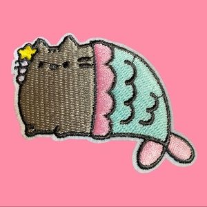 PUSHEEN Cat Mermaid Iron On Embroidered Patch